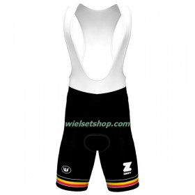 Fietsbroek Kort met Bretels 2023 Fenix-Deceuninck Belgisch Kampioenschap - Geel Rood Zwart
